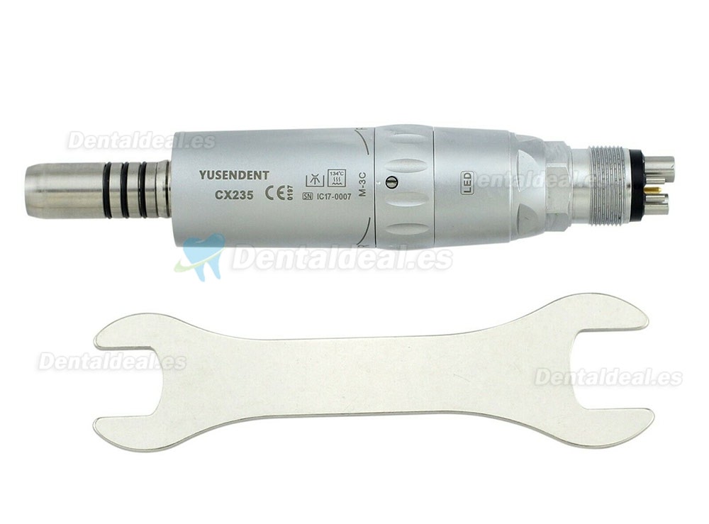 YUSENDENT COXO CX235-3C Aire Motor Pieza de Mano Dental LED Fibra óptica Compatible con NSK KAVO 6 Hoyos